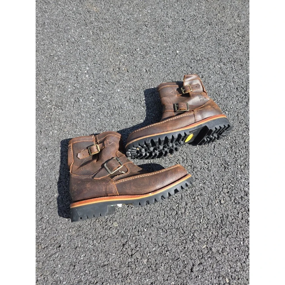Vintage Chippewa Engineer Boots Mens 8.5EE Leather Buckle‎
